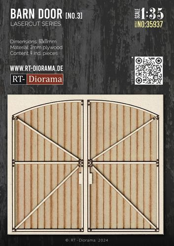 RT-Diorama 1:35 - 35937 Double Gate - 120 x 111 mm (Barn Door)