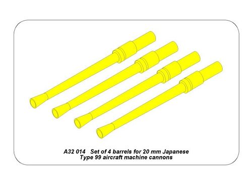 4 barrels for 20 mm Type 99 - Aber Models