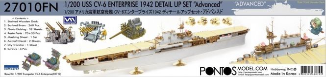 Hovedbilde Pontos Model 1:200 - USS CV-6 Enterprise 1942 ...