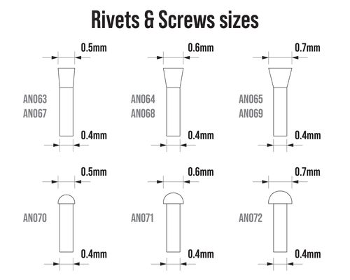 ANYZ Screws - countersunk cross 0.6mm 250 pcs