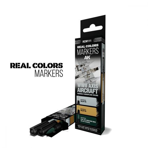 AK Real Colors Markers -  Axis WWII Aircraft Squiggle - 3 markers