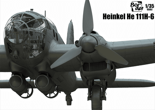 Border Model 1:35 - Heinkel He-111 H-6 - German WWII Bomber