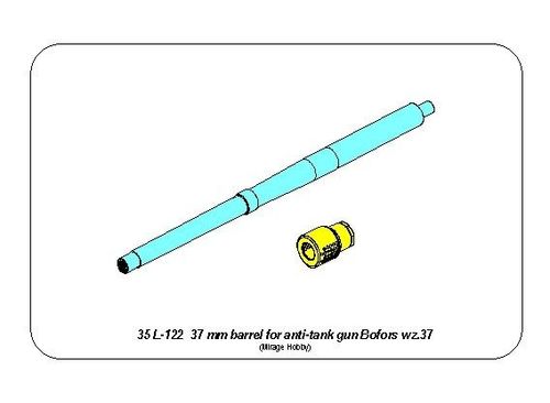 37mm gun barrel for Bofors wz 37cal.