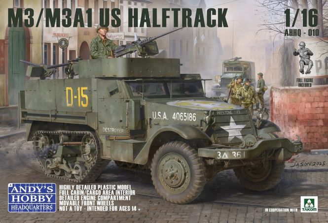Hovedbilde AHHQ/Takom 1:16 - M3 / M3A1 U.S. Halftrack 2 in 1