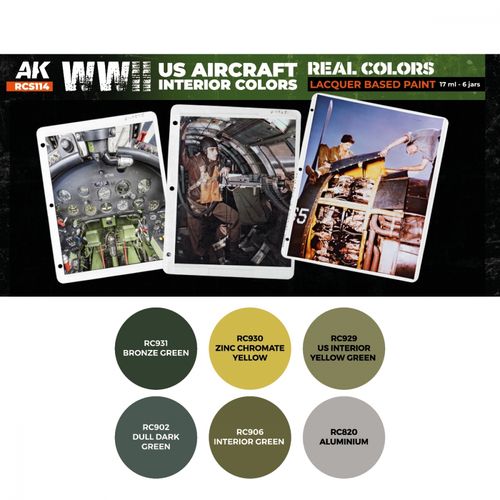 AK-Interactive RCS114 US WWII Aircraft Interior Colors Set