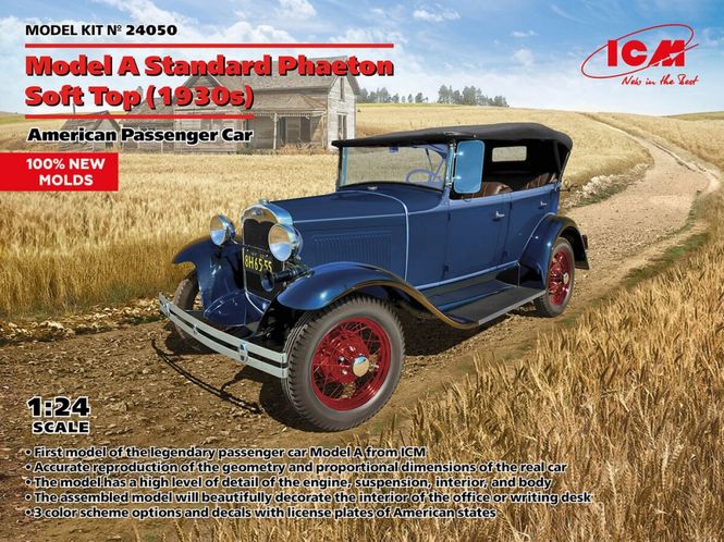 Hovedbilde ICM 1:24 - Ford Model A - Standard Phaeton Soft ...