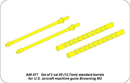 2 standard barrels for aircraft Browning M2 - Aber Models