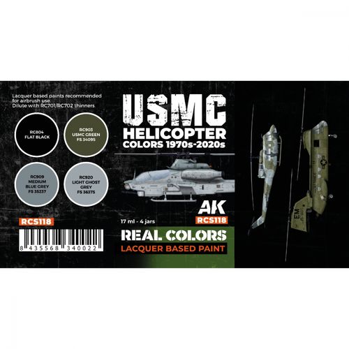 AK-Interactive RCS118 USMC Helicopter Colors 1970s-2020s Set