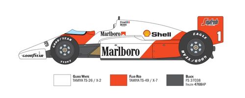 Italeri 1:12 - McLaren MP4/2C Prost-Rosberg (4711)