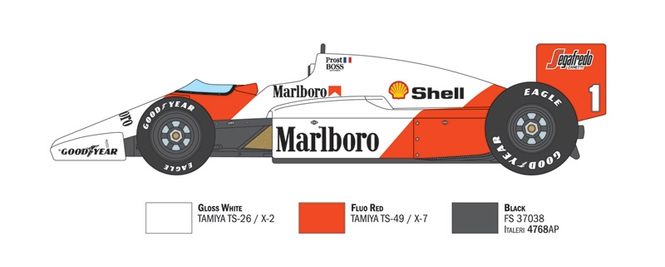 Hovedbilde Italeri 1:12 - McLaren MP4/2C Prost-Rosberg ...