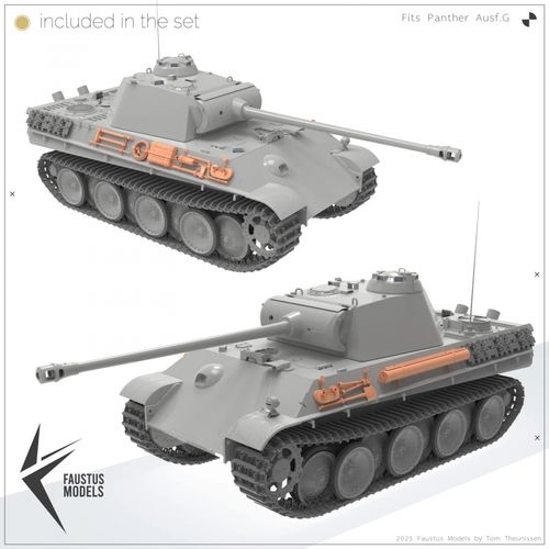 Faustus Models 1:35 - FM35020 Panther Tool Racks (Factory new)