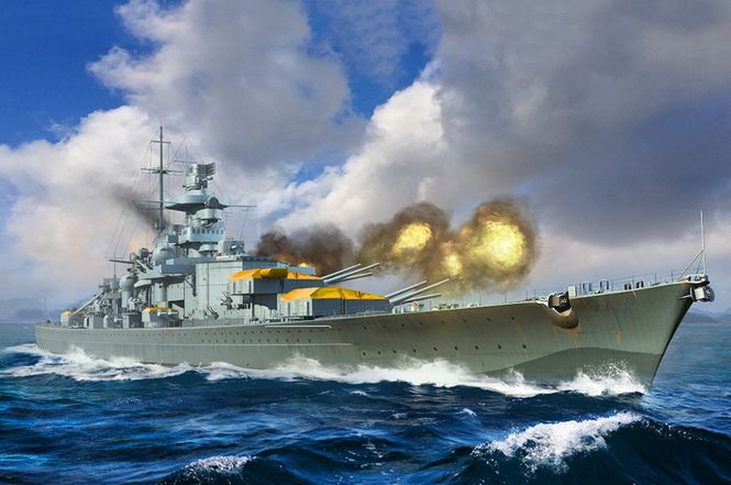 Hovedbilde Trumpeter 1:700 - German Gneisenau Battleship ...