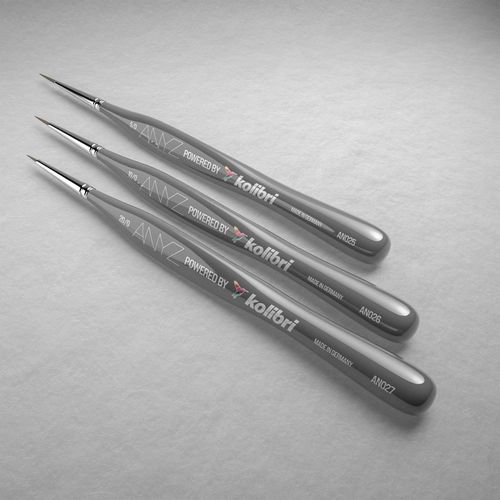 Anyz Martisan Kolinsky paint brushes for details (3 brushes SET)