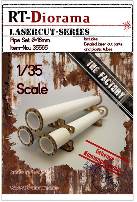 Hovedbilde RT-Diorama 1:35 - 35565 Pipe Set 16 mm (3 pipes)