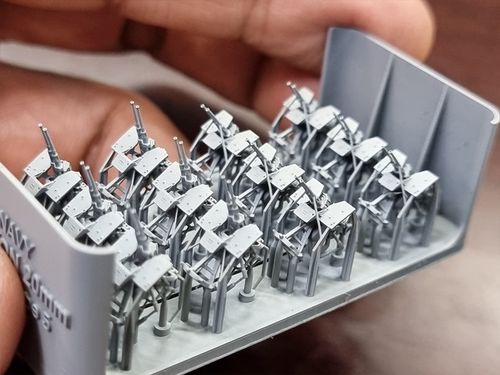 HS Models 1:200 - US Navy Oerlikon 20mm Cannon Type E with Ammo Boxes