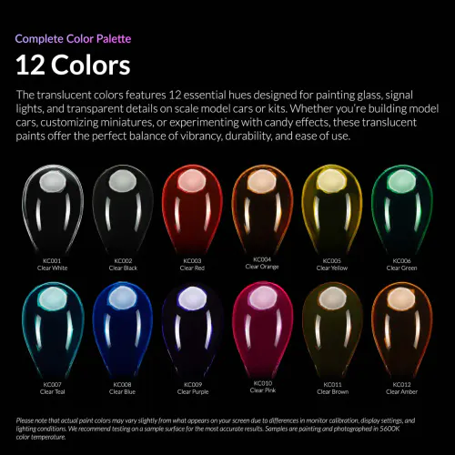 Kaleido - 12 Translucent Colors Set