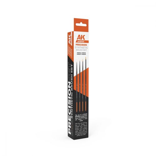 AK Interactive - Precision Brushes Set (4 børster)