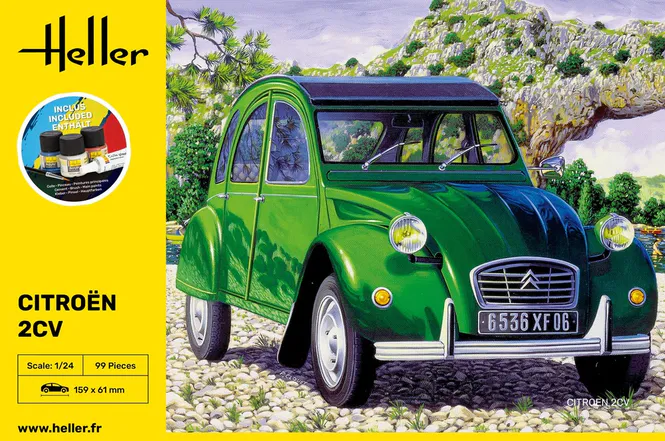 Main Image Heller 1:24 - Citroën 2 CV - Starter Set 56765 