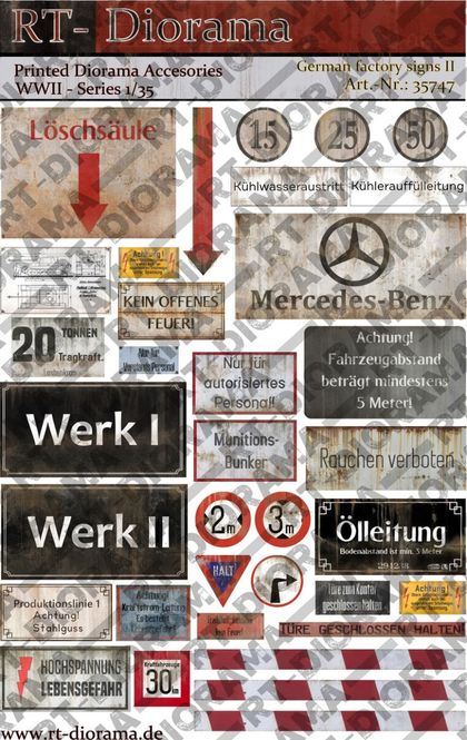 Hovedbilde RT-Diorama 1:35 - 35747 German Factory Signs No.2