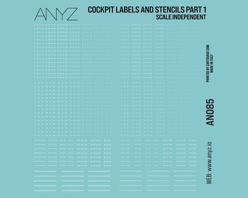 ANYZ Cockpit Labels and Stencils Part 1 (Scale Independent)