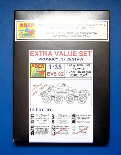 Heavy Armoured Car with 7,5cm PaK40gun Sd.Kfz.234/4 (Extra Value Set)