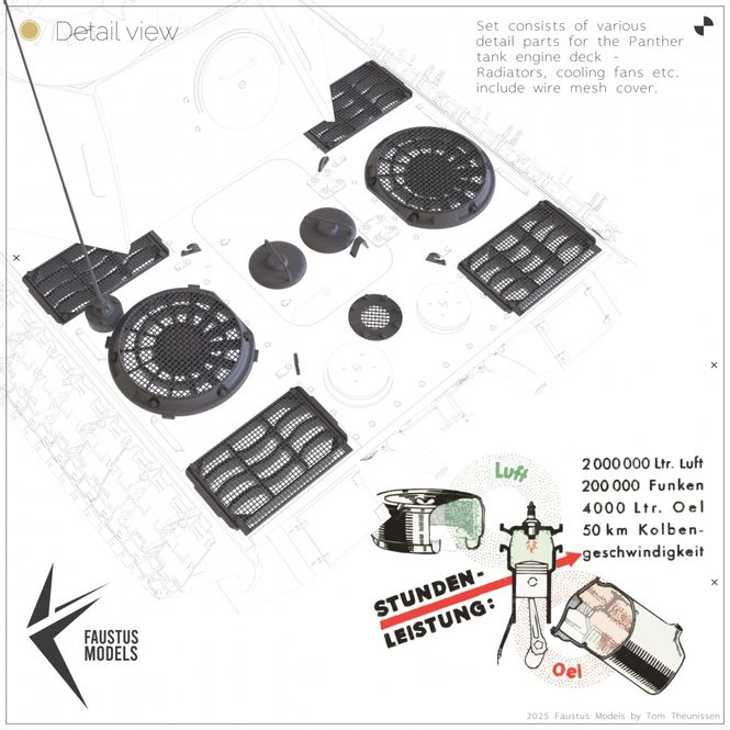 Hovedbilde Faustus Models 1:35 - FM35026 Panther A Engine ...