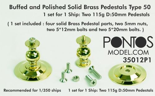 Pontos Model - Buffed and Polished Solid Brass Pedestals Type 50 (35012P1)