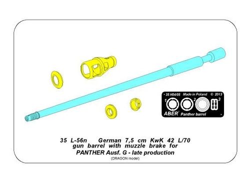 7,5 cm gun barrel for Panther Ausf.G Late