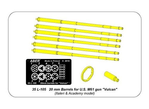 20mm barrels for M61 gun Vulcan