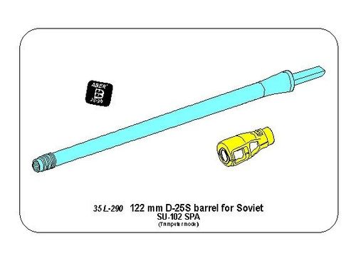 122 mm D-25S barrel for Soviet SU-102