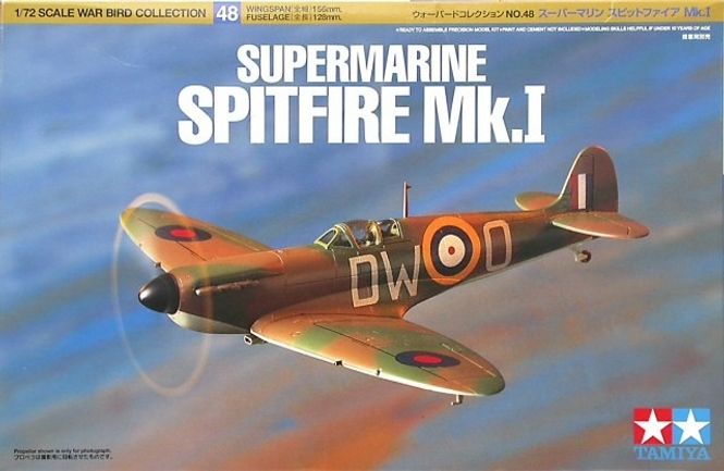 Hovedbilde Tamiya 1:72 - Supermarine Spitfire Mk.I (60748)