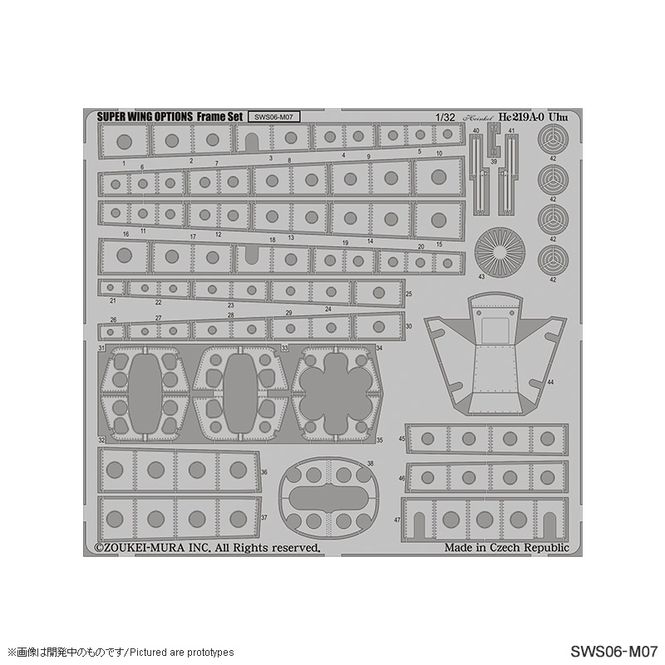 Hovedbilde SWS06-M07 He 219 A-0 Photo-Etched Frame Set