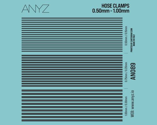 ANYZ HOSE CLAMPS 0.50mm - 1.00mm