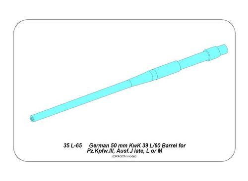 KwK 39 L/60 Barrel for Pz.Kpfw.III Ausf.J.(late)L,M