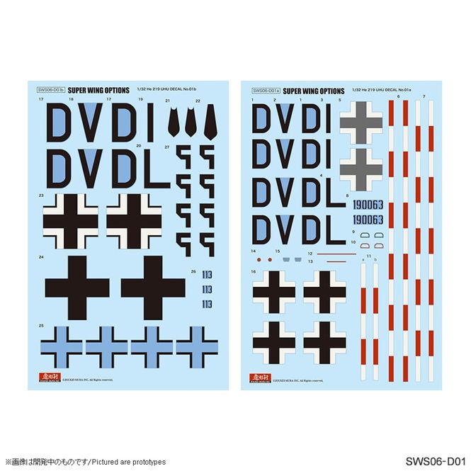 Hovedbilde SWS06-D01 He 219 A-0 Uhu Marking Set 1
