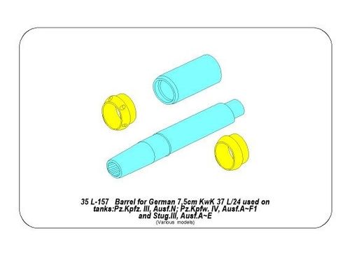 75mm KwK 37 L/24 barrel for Pz Kpfw III