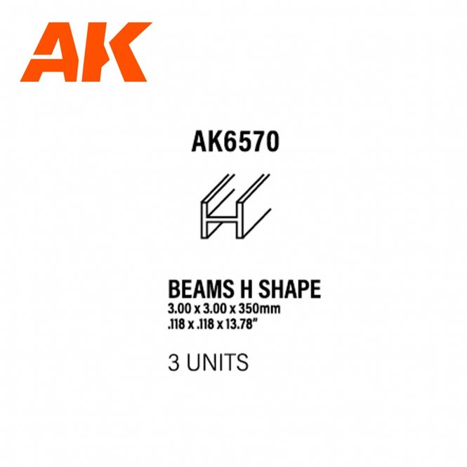 Main Image BEAMS H SHAPE 3.0 x 3.0 x 350 mm x 3 units ...