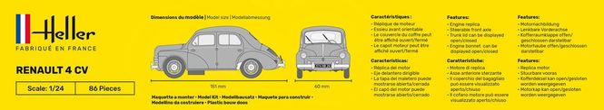 Hovedbilde Heller 1:24 - Renault 4 CV (80762)