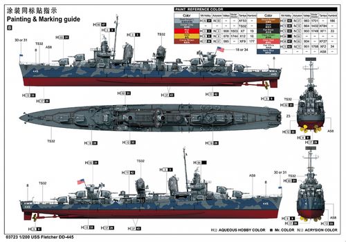 Trumpeter 1:200 - USS Fletcher DD-445 (03723)