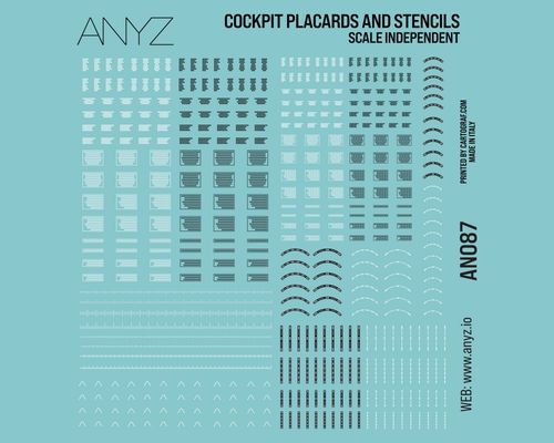 ANYZ Cockpit placards and Stencils (Scale Independent)