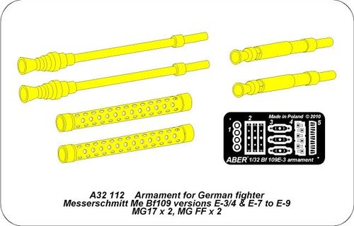 Armament for Me 109E-3 to E-9 - Aber Models
