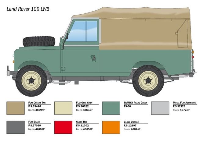 Hovedbilde Italeri 1:24 - Land Rover 109 LWB (3665)